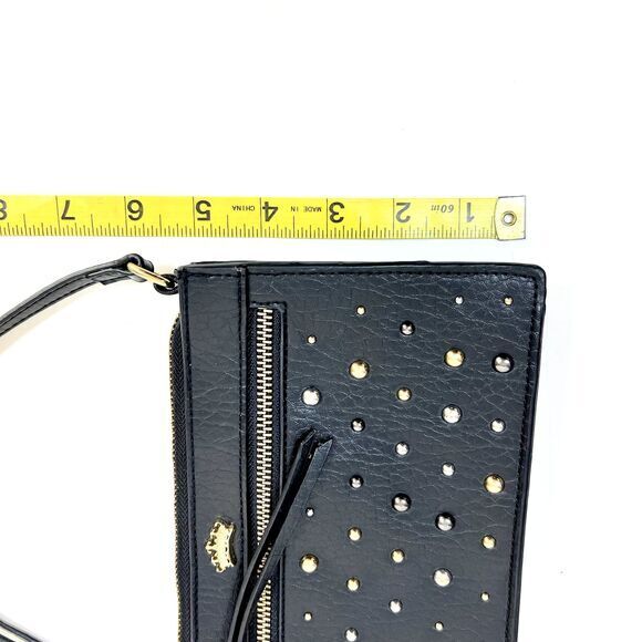 Juicy Couture Los Angeles Black Leather Studded Small Shoulder Bag Y2K‎ - Picture 7 of 11